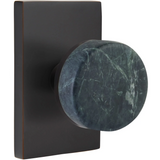 Emtek 5112 Select Brass Knob With Conical Stem And Modern Rectangular Rosette Passage Set