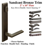 MULTIPOINT TRIM, 2 X 10 INCH, AMERICAN, 6 INCH HANDLE SPACING, SANDCAST BRONZE - 921732000