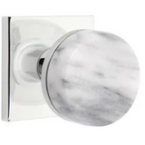 Emtek 5210 Select Brass Knob With Conical Stem And Square Rosette Privacy Set