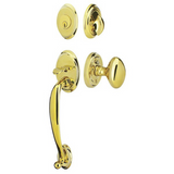 Emtek 4410 Saratoga Single Cylinder Entrance Handleset - Brass Tubular