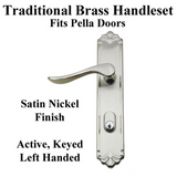 LUZERN HANDLE SET FOR KEYED PELLA DOOR, RIGHT HAND - SATIN NICKEL