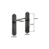 LUZERN HANDLE SET FOR ACTIVE / NON-KEYED PELLA DOOR WITH THUMBTURN, RIGHT - OIL RUBBED BRONZE