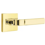 Emtek 5110 MODERN DESIGNER BRASS - LEVERSETS With Square Rosette Passage Set