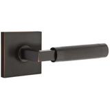 Emtek 5050 Select Brass Lever Handle With Stem And Square Rosette Dummy, Pair
