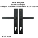 11684525 DALLAS CONTEMPORARY LEVER HANDLE, M1643 / 2161N SET - MATTE BLACK For 2.25” Thick Door.