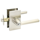 Emtek Modern Brass Key In Leverset - Hanover Lever with Rosette Options - Dummy (Pair)