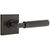 Emtek  5110 Select Brass Lever Handle With Stem And Square Rosette Passage Set