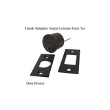 EMTEK #5 STYLE SIDEPLATE DARK BRONZE SINGLE CYLINDER ENTRY SET