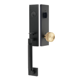 Emtek 4218 Hercules Knurled Monolithic Single Cylinder Entrance Handleset - Brass Tubular