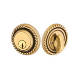 Emtek 8464 Rope Deadbolt - Brass - Single Cylinder