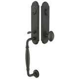 Emtek 462131 Monolithic with Normandy Grip Entrance Handleset - Wrought Steel Tubular - Double Cylinder