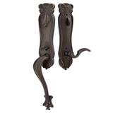 Emtek 472333 Art Nouveau Entrance Handleset - Lost Wax Cast Bronze Tubular - Double Cylinder