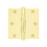 Emtek 91013 Residential Plain Bearing Hinges (Pair), 3-1/2" x 3-1/2" with Square Corners, Plated Steel