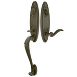 Emtek 471112 Tuscany Monolithic Entrance Handleset - Lost Wax Cast Bronze Tubular - Single Cylinder