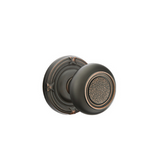 Emtek 8057 DESIGNER BRASS - Knobsets With Ribbon & Reed Rosette Dummy, Pair