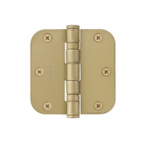 Emtek 94033 Heavy Duty Ball Bearing Hinges (Pair), 3-1/2" x 3-1/2" with 5/8" Radius Corners, Plated Steel