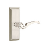 Emtek 8135 CLASSIC BRASS - LEVERSETS With Wilshire SidePlate Passage Set