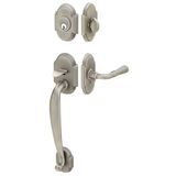 Emtek 4312 Nashville Single Cylinder Entrance Handleset - Brass Tubular