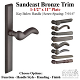 MULTIPOINT TRIM, 1-1/2 X 11 INCH, AMERICAN CYLINDER SANDCAST BRONZE HANDLESET - 921151000