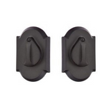 Emtek 8457 #1 Sandcast Bronze Deadbolt With Flap - Single Cylinder