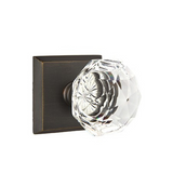 Emtek 8531 GLASS - Knobsets With Quincy Rosette Dummy, Pair