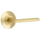 Emtek 5057 MODERN CLASSIC BRASS - LEVERSETS With Modern Rosette Dummy, Pair