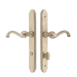 Emtek 4143 STRETTO Narrow Trim Lockset, 1-1/2" x 11" Arched Non-Keyed, Brass Tubular, Passage