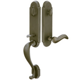 Emtek 451112 Remington Entrance Handleset - Sandcast Bronze Tubular - Single Cylinder