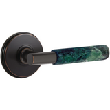 Emtek  8510  Select Brass Lever Handle With Stem And Watford Rosette Dummy, Pair