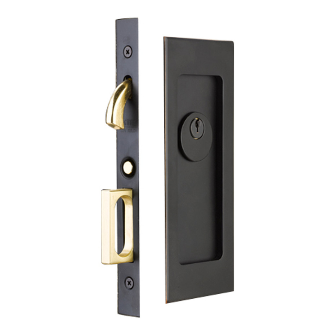 Rectangular Locks Emtek Modern 2115 Rectangular Pocket Door Mortise Locks (2-7/8
