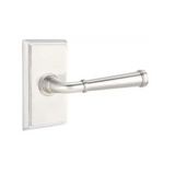 Emtek 8221 CLASSIC BRASS - LEVERSETS With Rectangular Rosette Privacy Set
