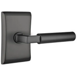 Emtek 5211 MODERN DESIGNER BRASS LEVERSETS With Neos Rosette Privacy Set