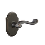 Emtek 8058 DESIGNER BRASS - LEVERSETS With #8 Rosette Dummy, Pair