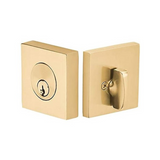 Emtek 8469 Square Deadbolt - Modern Brass - Single Cylinder