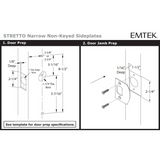 Emtek 8143 STRETTO Narrow Trim Lockset, 1-1/2" x 11" Modern Rectangular Non-Keyed, Brass Tubular, Passage