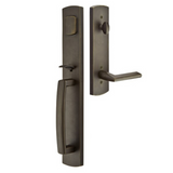 Emtek 451923 Brighton Entrance Handleset - Sandcast Bronze Tubular - Single Cylinder