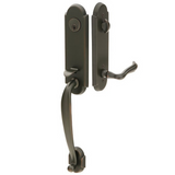 Emtek 4313 Richmond Single Cylinder Entrance Handleset - Brass Tubular