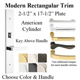 LARGE MULTI POINT ENTRY HANDLE SET - MODERN AMERICAN KEY ABOVE