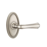 Emtek 8520 DESIGNER BRASS - LEVERSETS With Oval Rosette Dummy, Pair
