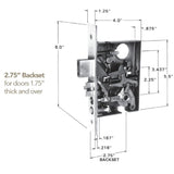 Baldwin 6021 Entrance Mortise Lock Body Handleset x Knob/Lever Entrance, Emergency Egress