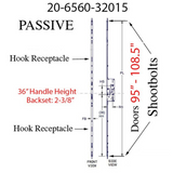 Amesbury 2-Point Multi-Point Lock P3000 Passive Shootbolt with Hook Receptacle 60mm Backset