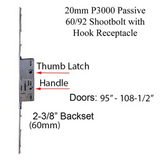 Amesbury 2-Point Multi-Point Lock P3000 Passive Shootbolt with Hook Receptacle 60mm Backset