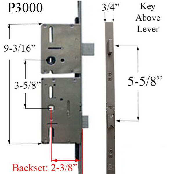 Amesbury Multi-Point Lock with Hooks P3000 60mm Backset – Golden Locks ...