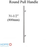 HOPPE BAR-SHAPED ROUND PULL HANDLE, 31-1/2