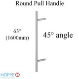 HOPPE Bar-Shaped Round 45 Degree Angle Pull Handle 63