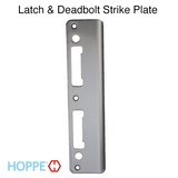 HOPPE Extended Lip Latch and Deadbolt with Curved Lip for 2-1/4" Thick Doors, 2014027