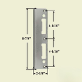 HOPPE Latch & Deadbolt Strike Plate 2-¼ Inch Door PC0015N Black Finish 2014801