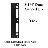 HOPPE Latch & Deadbolt Strike Plate 2-¼ Inch Door PC0015N Black Finish 2014801