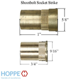 HOPPE Socket Strike Plate for Shootbolt Multipoint Lock Brass, 2024962