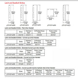 Strike Plate, PT0003N, Radius Tongue 1.00 x 4.62 -Brass